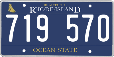 RI license plate 719570