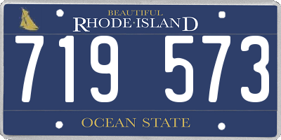 RI license plate 719573