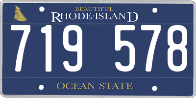 RI license plate 719578