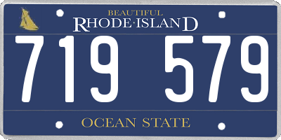RI license plate 719579