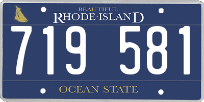 RI license plate 719581