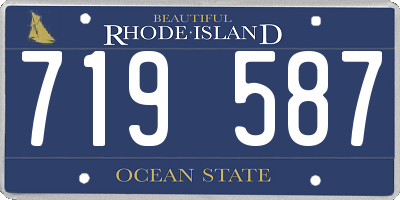 RI license plate 719587
