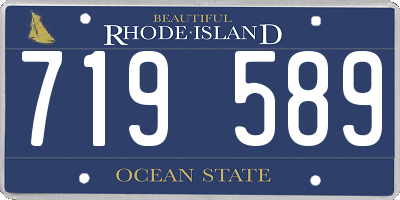 RI license plate 719589