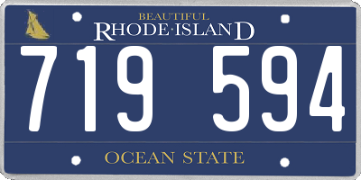RI license plate 719594