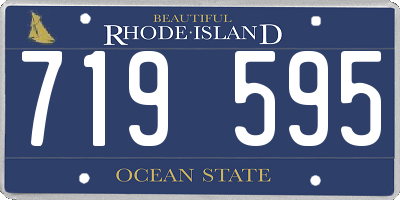 RI license plate 719595
