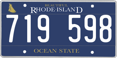 RI license plate 719598