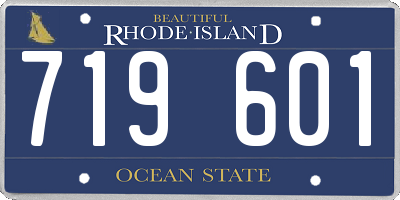 RI license plate 719601