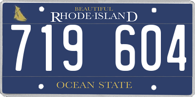 RI license plate 719604