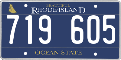 RI license plate 719605