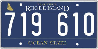 RI license plate 719610
