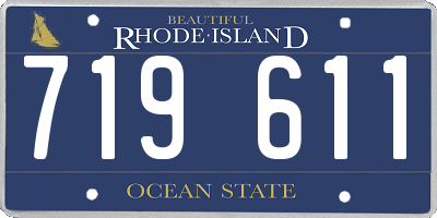 RI license plate 719611