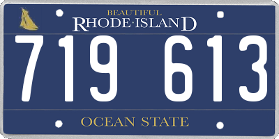 RI license plate 719613