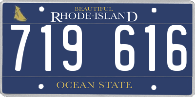 RI license plate 719616