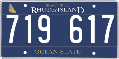 RI license plate 719617