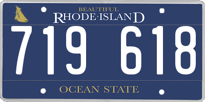 RI license plate 719618