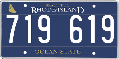 RI license plate 719619