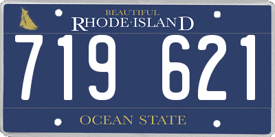RI license plate 719621