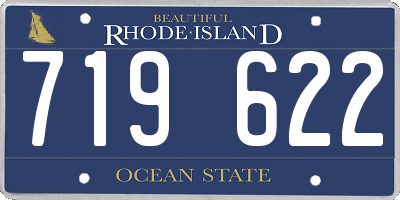 RI license plate 719622