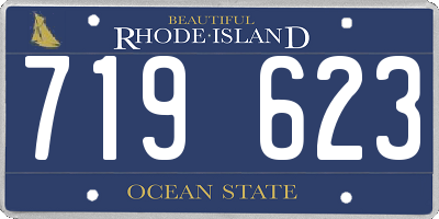 RI license plate 719623