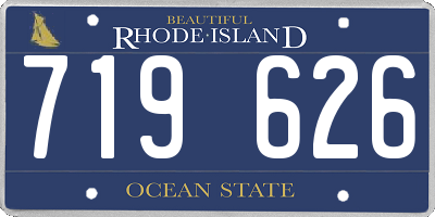 RI license plate 719626
