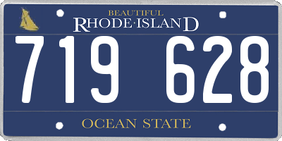 RI license plate 719628