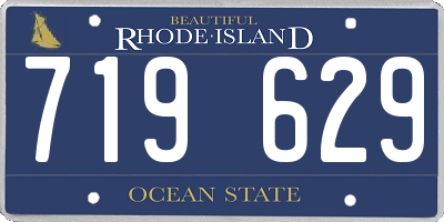 RI license plate 719629