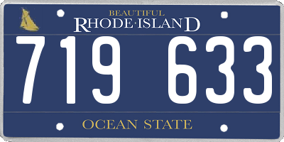RI license plate 719633