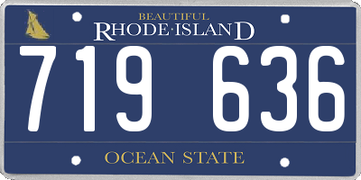 RI license plate 719636