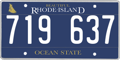 RI license plate 719637