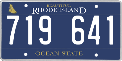 RI license plate 719641