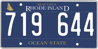 RI license plate 719644