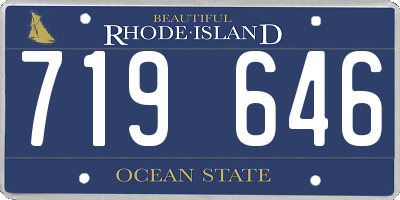 RI license plate 719646