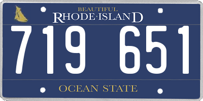 RI license plate 719651