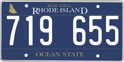 RI license plate 719655