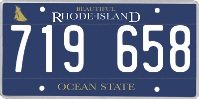RI license plate 719658