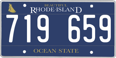 RI license plate 719659