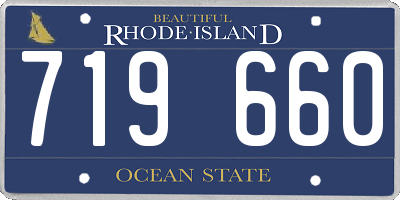RI license plate 719660
