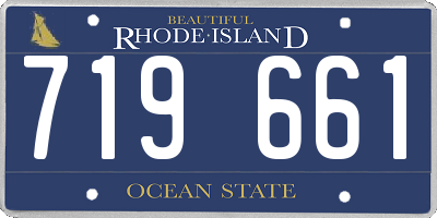 RI license plate 719661