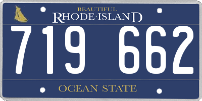 RI license plate 719662