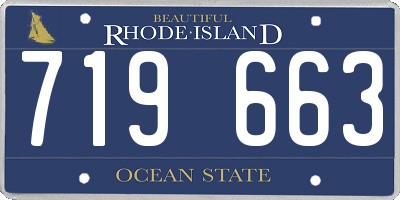 RI license plate 719663