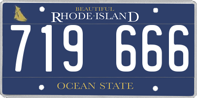 RI license plate 719666