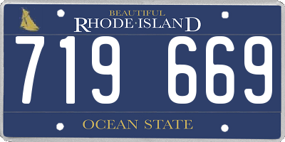 RI license plate 719669