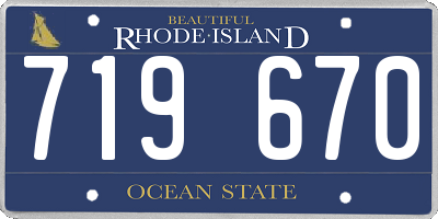 RI license plate 719670