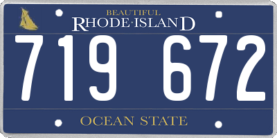 RI license plate 719672