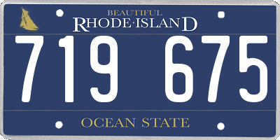 RI license plate 719675