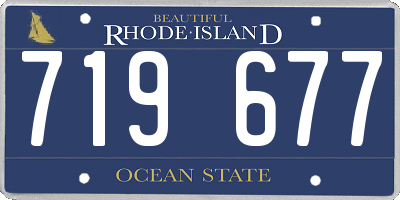 RI license plate 719677