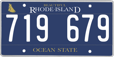 RI license plate 719679
