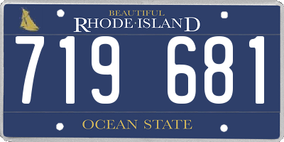 RI license plate 719681