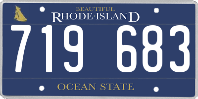 RI license plate 719683