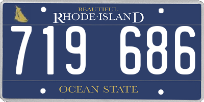 RI license plate 719686
